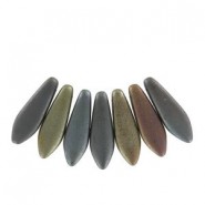 Czech Glass Daggers beads 5x16mm Zinc iris